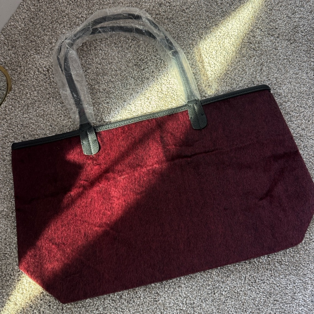 Burgundy Cowhide Tote